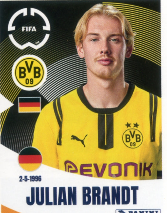 Panini Club World Cup 2025 #360 - Julian Brandt (Borussia Dortmund)