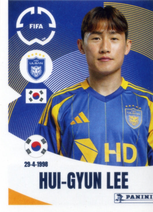 Panini Club World Cup 2025 #378 - Hui-gyun Lee (Ulsan HD FC)