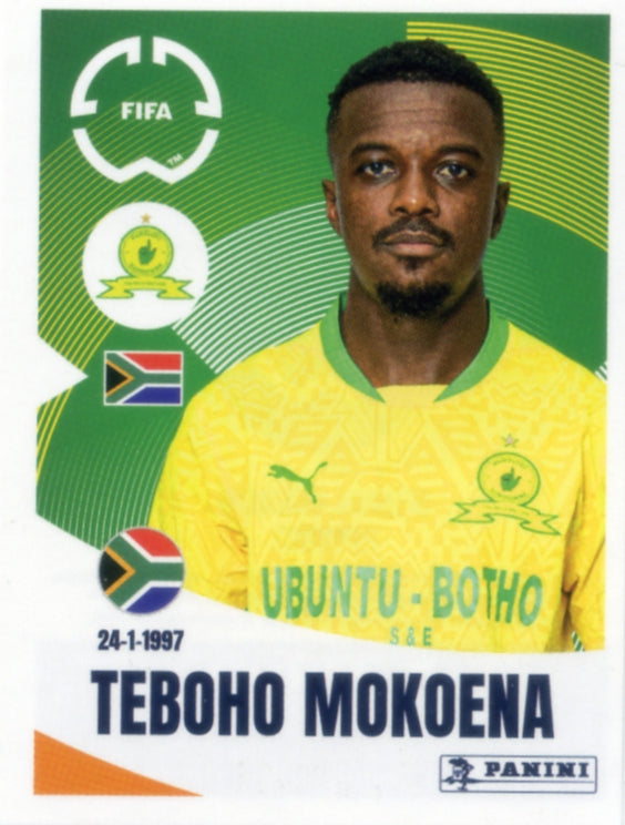 Panini Club World Cup 2025 #397 - Teboho Mokoena (Mamelodi Sundowns FC)