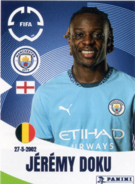 Panini Club World Cup 2025 #423 - Jérémy Doku (Manchester City)