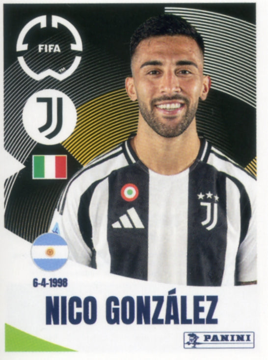 Panini Club World Cup 2025 #473 - Nico González (Juventus FC)
