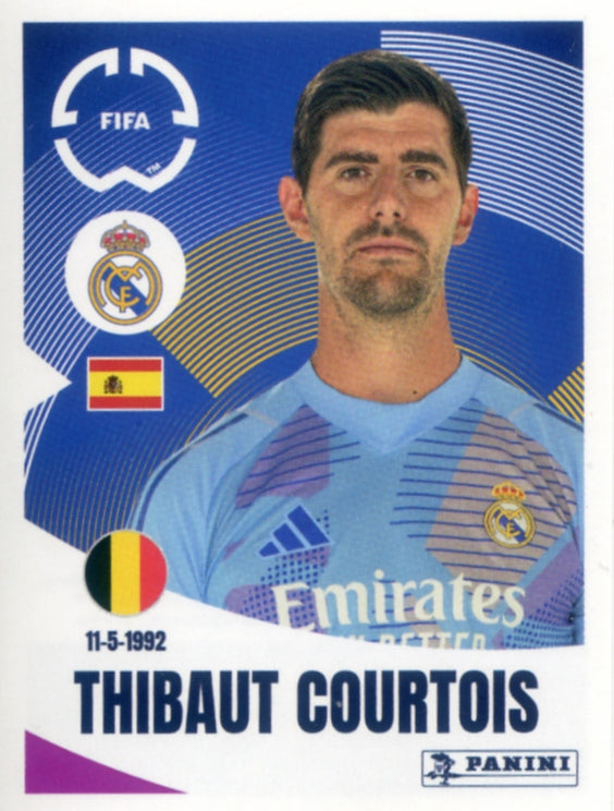 Panini Club World Cup 2025 #480 - Thibaut Courtois (Real Madrid)