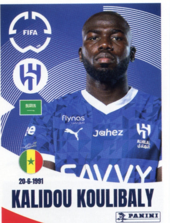 Panini Club World Cup 2025 #501 - Kalidou Koulibaly (Al-Hilal)