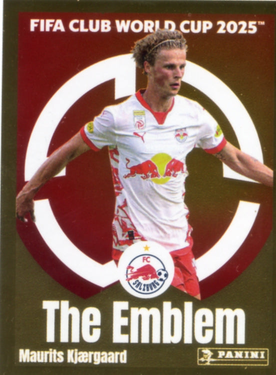 Panini Club World Cup 2025 #544 - Maurits Kjaergaard - The Emblem (Red Bull Salzburg)