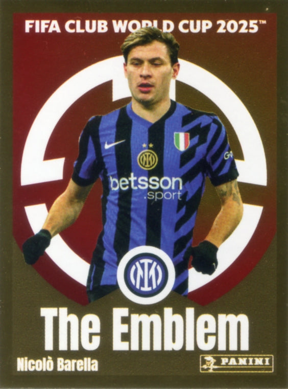 Panini Club World Cup 2025 #328 - Nicolò Barella - The Emblem (FC Inter Milan)