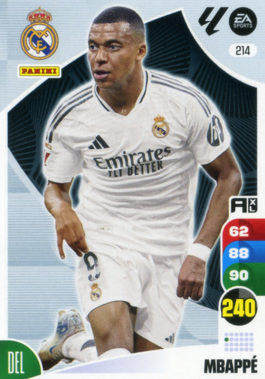 Panini Adrenalyn XL La Liga 2024/2025 - #214 - MBAPPÉ - REAL MADRID - 1st Edition, RAW Chrome