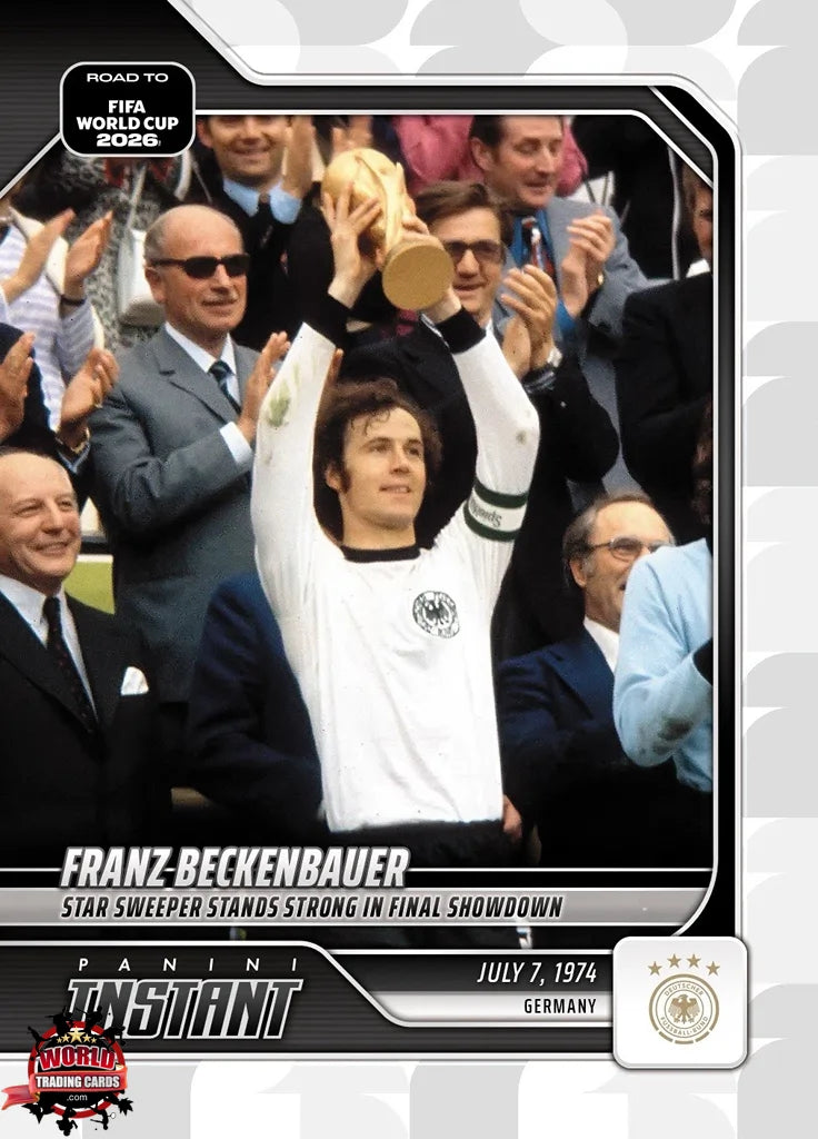 RTWC006 | Panini | Road to FIFA World Cup | 2026 | PANINI INSTANT | Beckenbauer | Base | Exclusive USA | Limited Editions | PREORDEN
