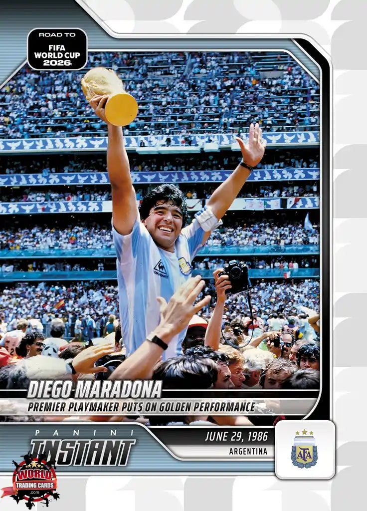 RTWC018 | Panini | Road to FIFA World Cup | 2026 | PANINI INSTANT | Diego Armando Maradona | Base | Exclusive USA | Limited Editions | PREORDEN