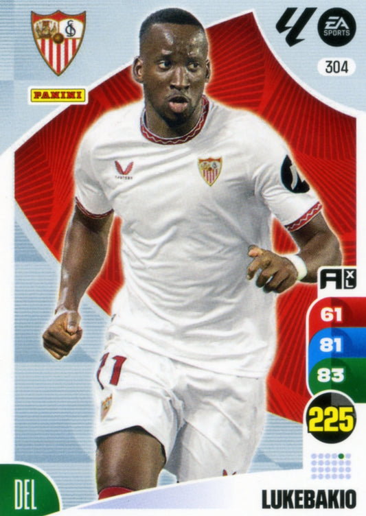 Panini Adrenalyn XL La Liga 2024/2025 - #304.  LukeBakio  - Sevilla - 1ª Edición, Cromo RAW