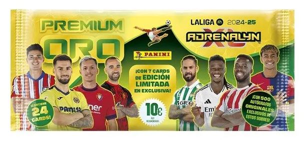 Panini Adrenalyn XL La Liga 2024/2025 - 1 ADRENALYN XL LALIGA EA SPORTS 2024/25 GOLD PREMIUM PACK + INCLUDES PREMIUM PACK 