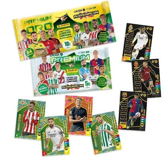 Panini Adrenalyn XL La Liga 2024/2025 - 1 ADRENALYN XL LALIGA EA SPORTS 2024/25 GOLD PREMIUM PACK + INCLUDES PREMIUM PACK 