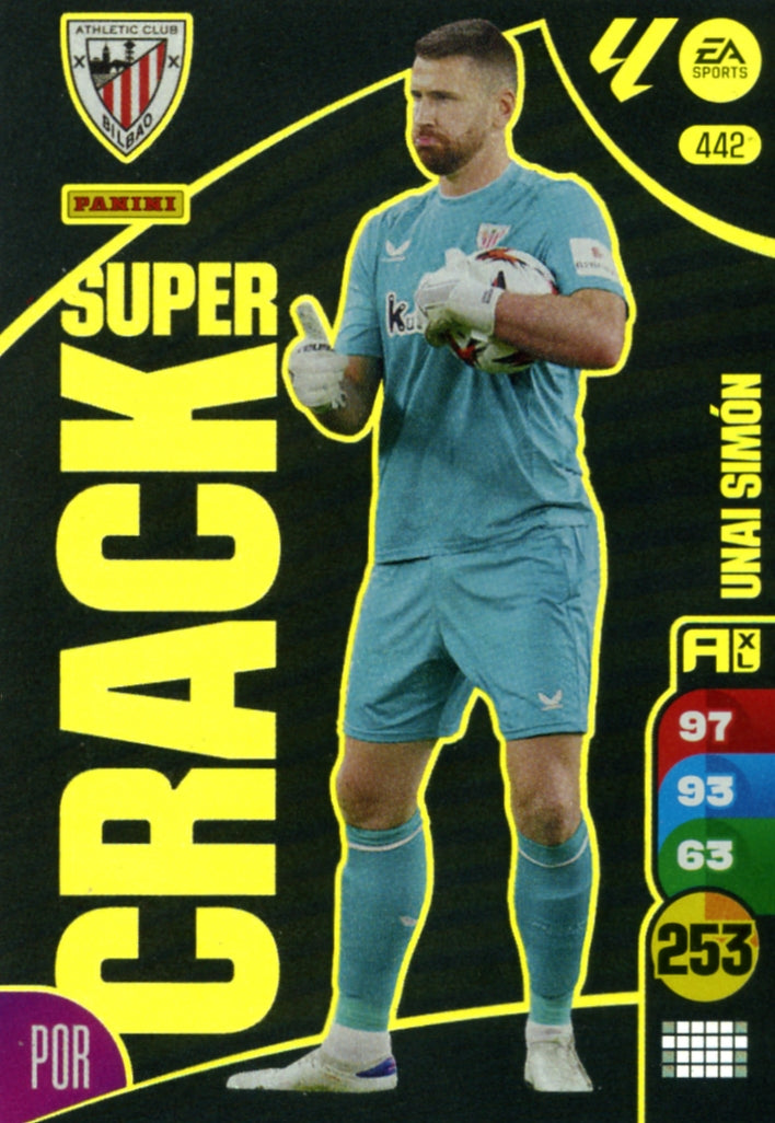 Panini Adrenalyn XL La Liga 2024/2025 - #442 - SUPER CRACK - UNAI SIMÓN - 1st Edition, RAW Card