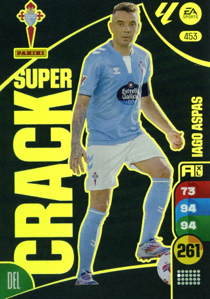 Panini Adrenalyn XL La Liga 2024/2025 - #453 - SUPER CRACK - IAGO ASPAS - 1st Edition, RAW Chrome
