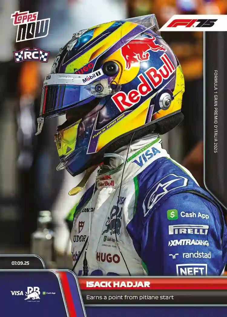 Topps NOW 2025 Formula 1 - Isack Hadjar - Rookie RC -Card #062 - World Trading Cards