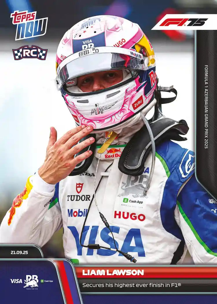 Topps NOW 2025 Formula 1 - Liam Lawson - Rookie RC - Card #065 - World Trading Cards