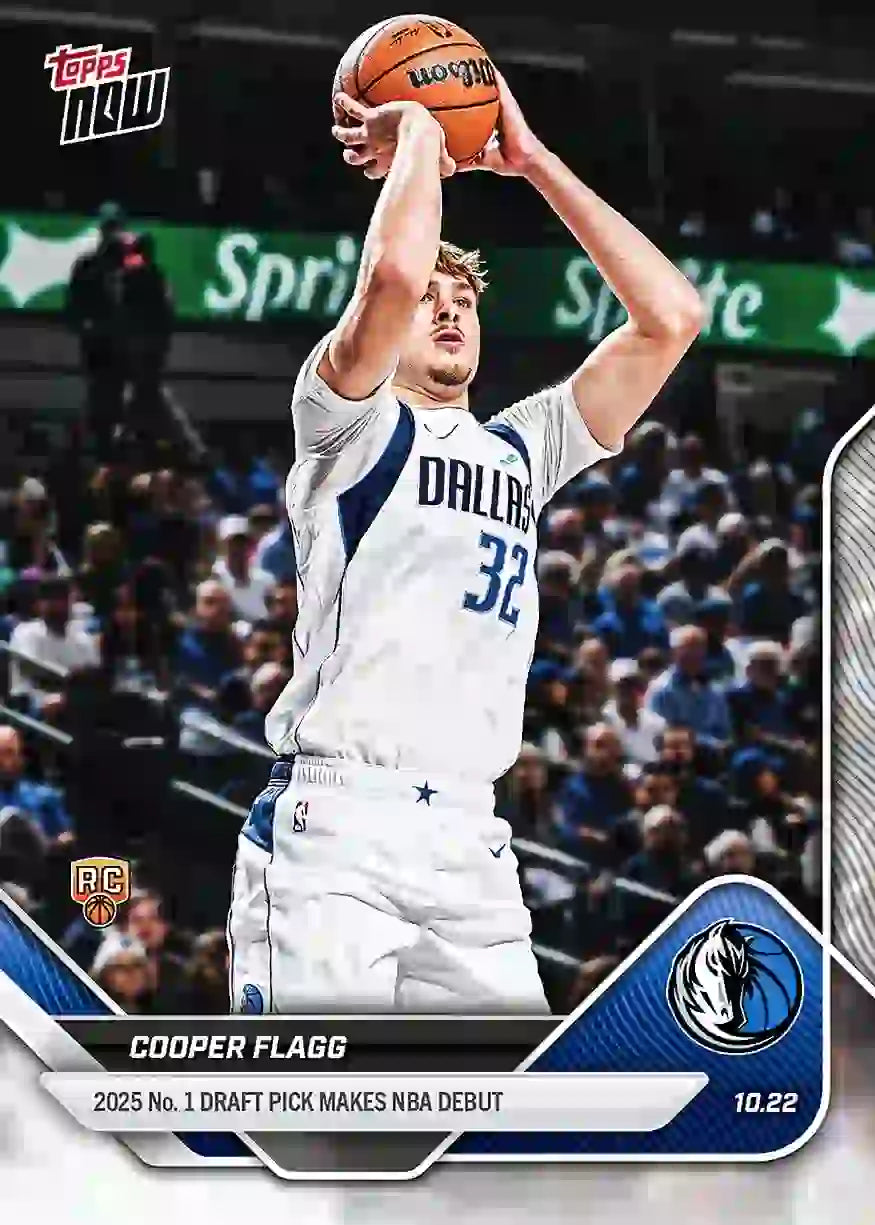 Cooper Flagg - 2025-26 NBA Topps NOW - Rookie RC - Card 006 - WTC