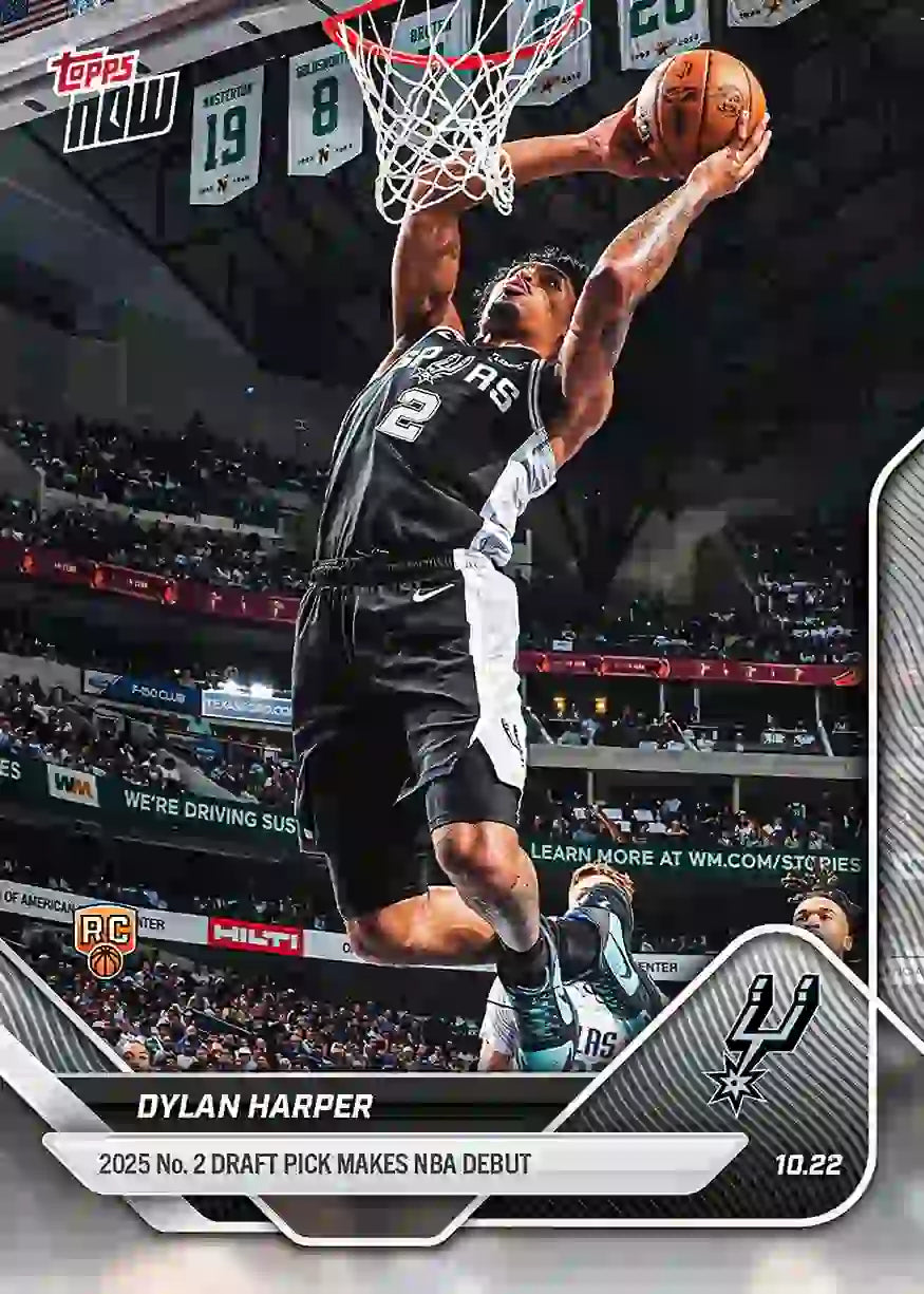 Dylan Harper - 2025-26 NBA Topps NOW - Rookie RC - Card 007 - WTC