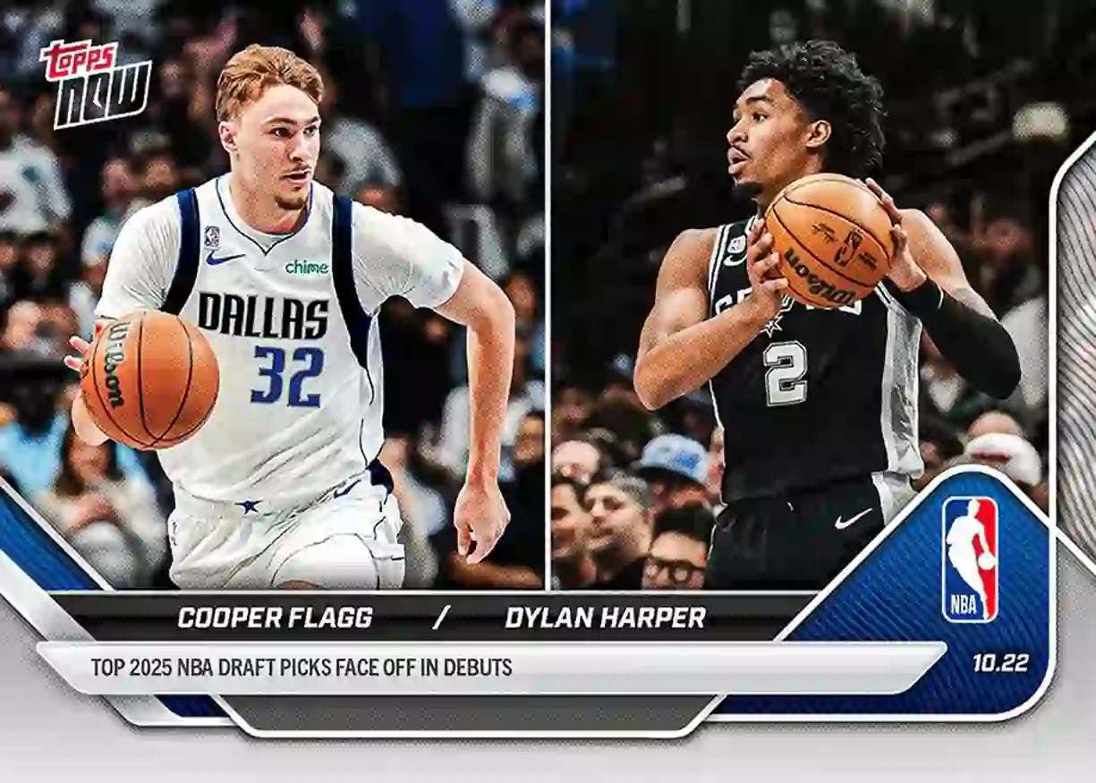 Cooper Flagg - Dylan Harper - 2025-26 NBA Topps NOW - Rookie RC - Card 008 - WTC
