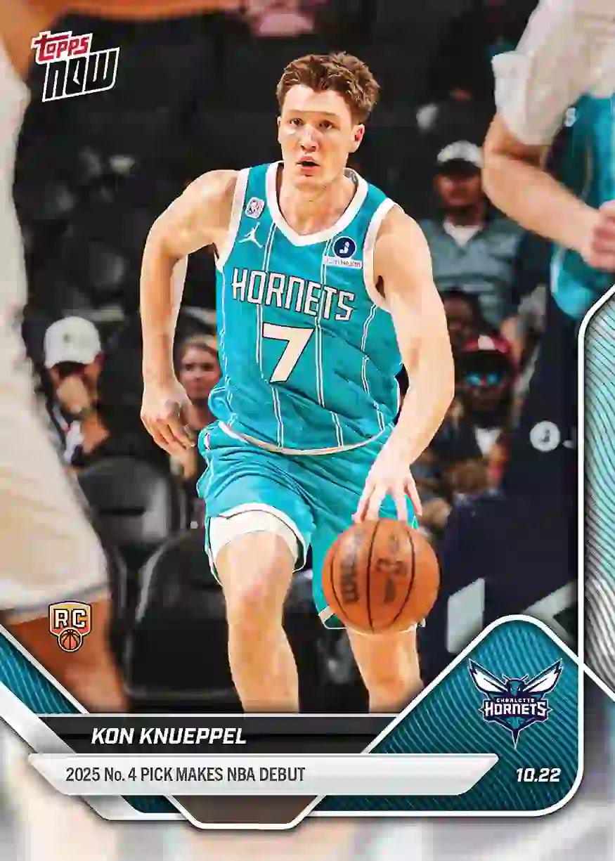 Kon Knueppel - 2025-26 NBA Topps NOW - Rookie RC - Card 010 - WTC