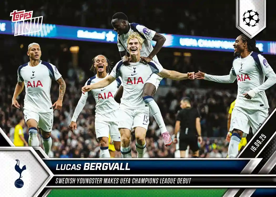Topps Now - UEFA Champions League 2025-26 - Lucas Bergvall - Card #011
