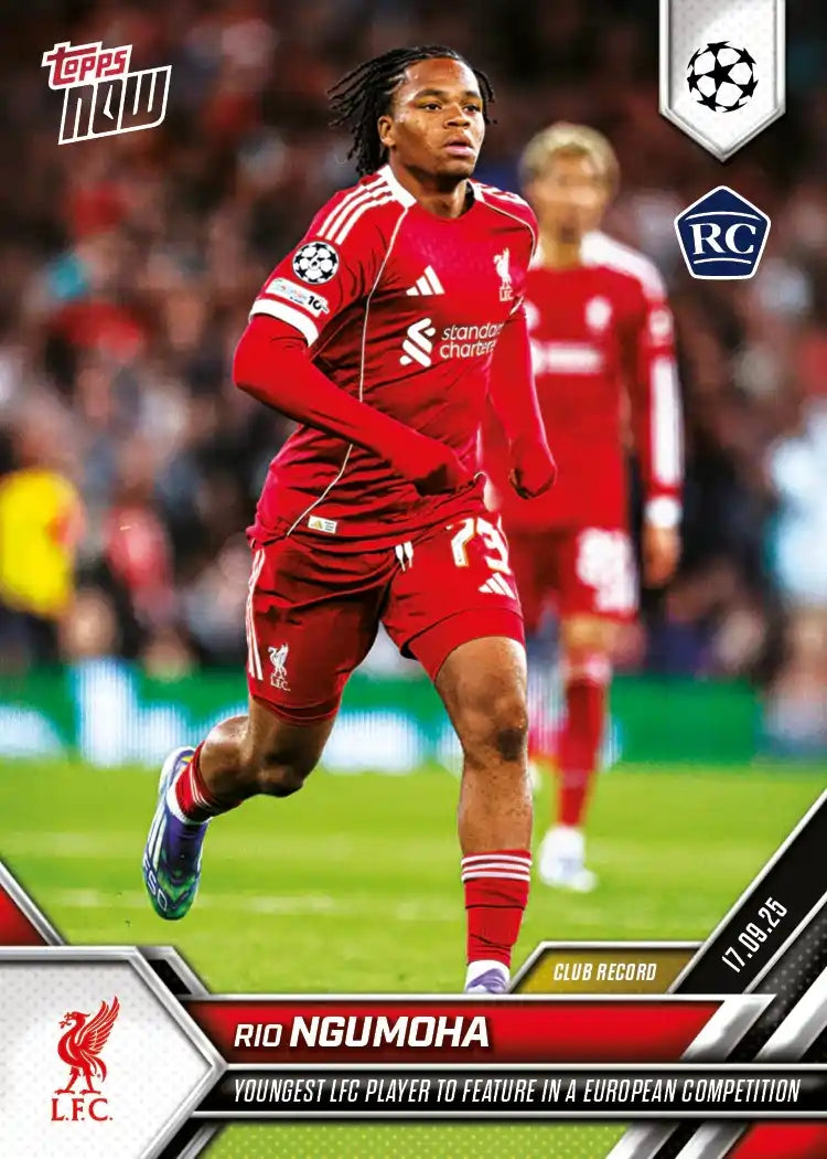 Topps Now - UEFA Champions League 2025-26 - Rio Ngumoha - Rookie RC - Card #014