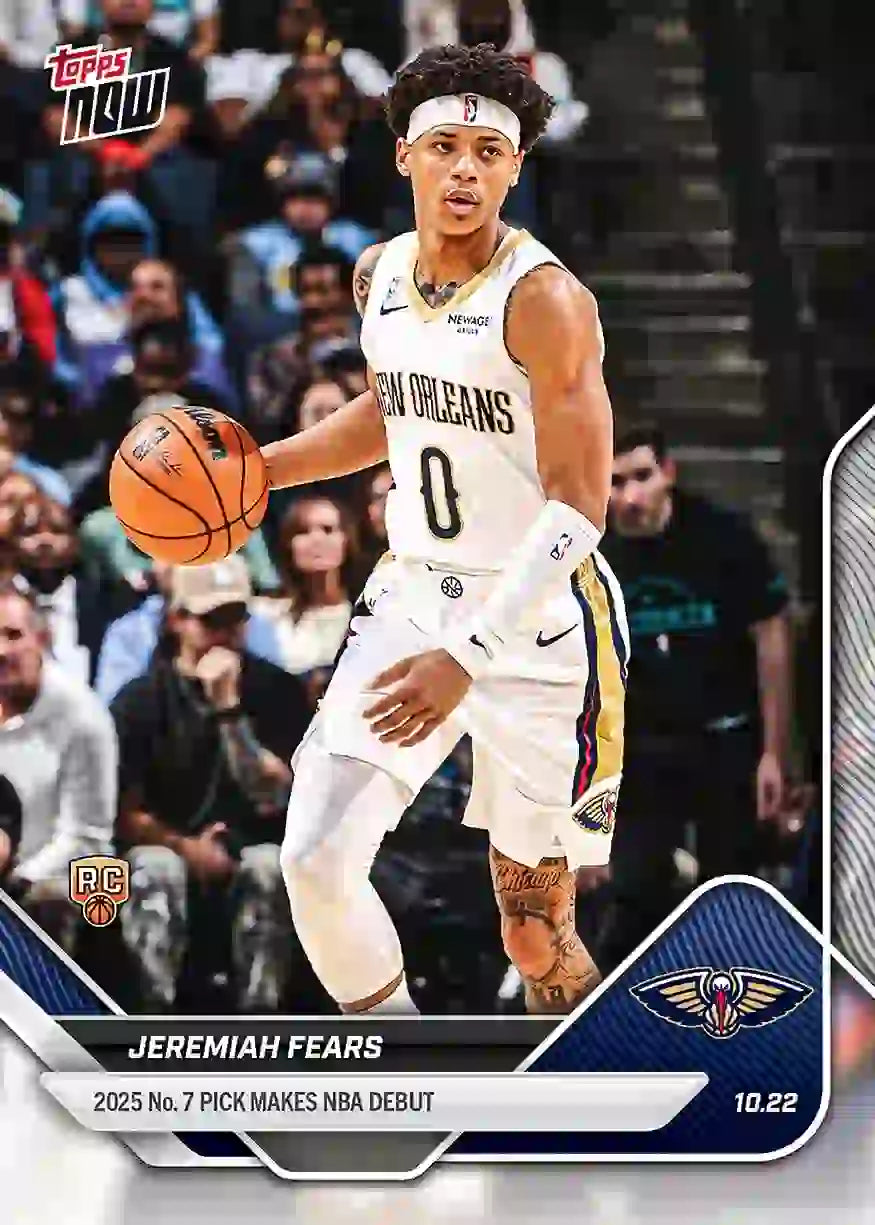 Jeremiah Fears - 2025-26 NBA Topps NOW - Rookie RC - Card 015 - WTC