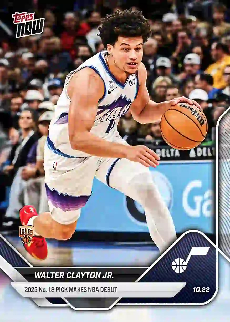 Walter Clayton Jr. - 2025-26 NBA Topps NOW - Rookie RC - Card 016 - WTC