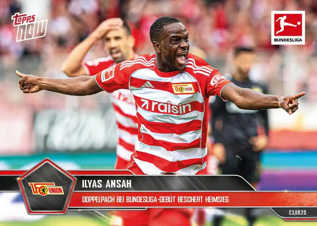 Bundesliga Topps NOW-2025-26-Topps-Cromo-Trading Card-Ilyas Ansah-Union Berlin-#008