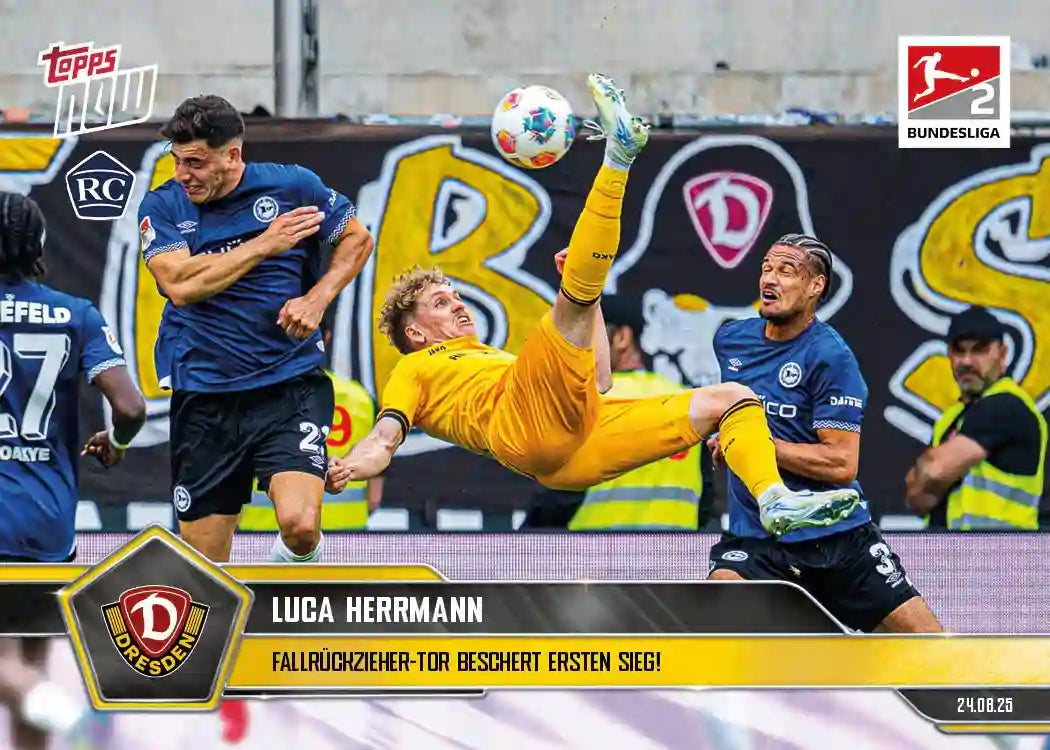 Bundesliga Topps NOW-2025-26-Topps-Cromo-Trading Card-Luca Herrmann-Dynamo Dresden-#009