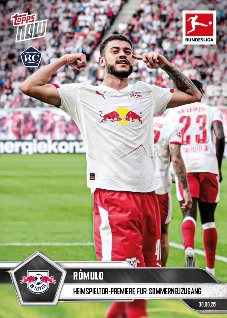 Bundesliga Topps NOW-2025-26-Topps-Cromo-Trading Card-Romulo-Leipzig-#014