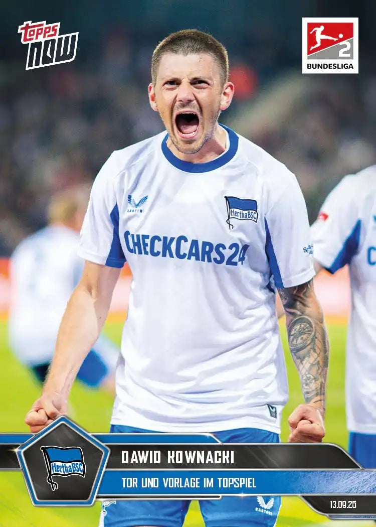 Bundesliga Topps NOW-2025-26-Topps-Cromo-Trading Card-Dawid Kownacki-Hertha-#021