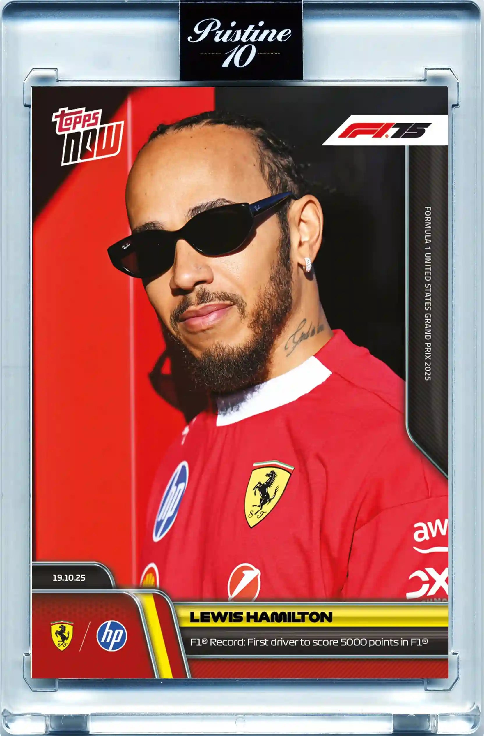 Lewis Hamilton - 2025 Formula 1 - Topps NOW - Card 70 - Pristine 10 - WTC - OFERTA HASTA EL 29/10/2025