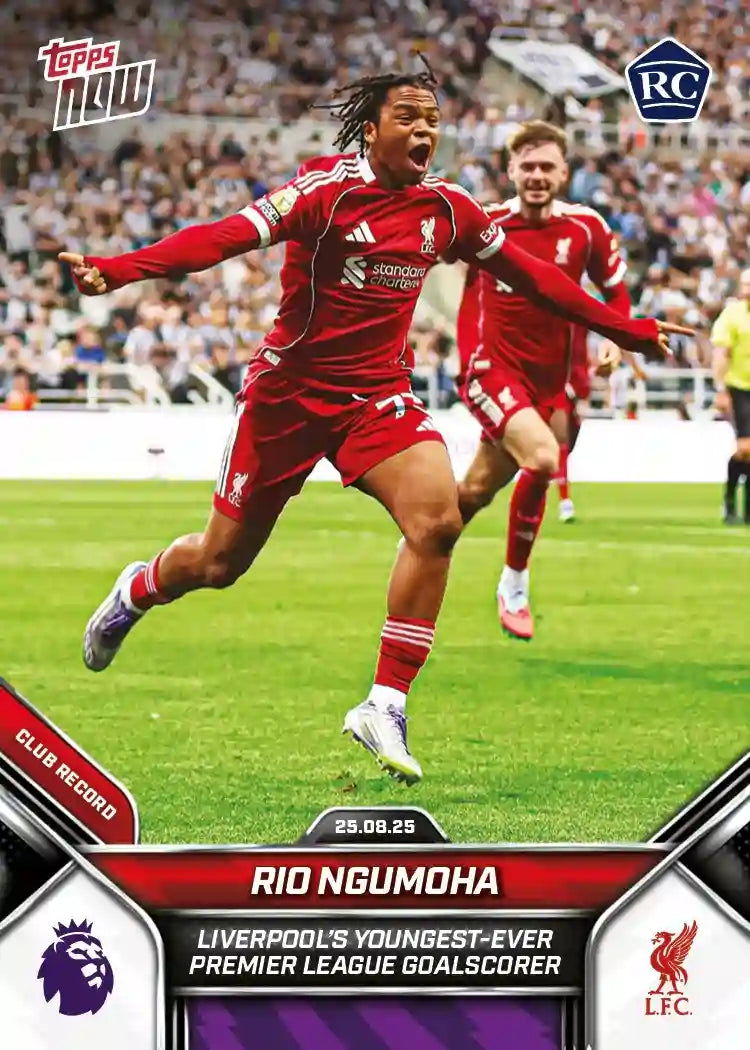 Premier League Topps Now-2025-26-Topps-Cromo-Trading Card-Rio Ngumoha-Liverpool-#011