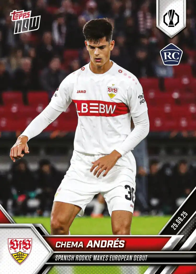 Uefa Europa League Topps Now-2025-26-Topps-Cromo-Trading Card-Chema Andrés--#003