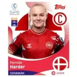 Cromo Trading Card Fútbol-Pernille Harder-Denmark-Topps Uefa Women's Euro 2025-#206-Basico