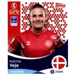 Cromo Trading Card Fútbol-Katrine Veje-Denmark-Topps Uefa Women's Euro 2025-#210-Basico