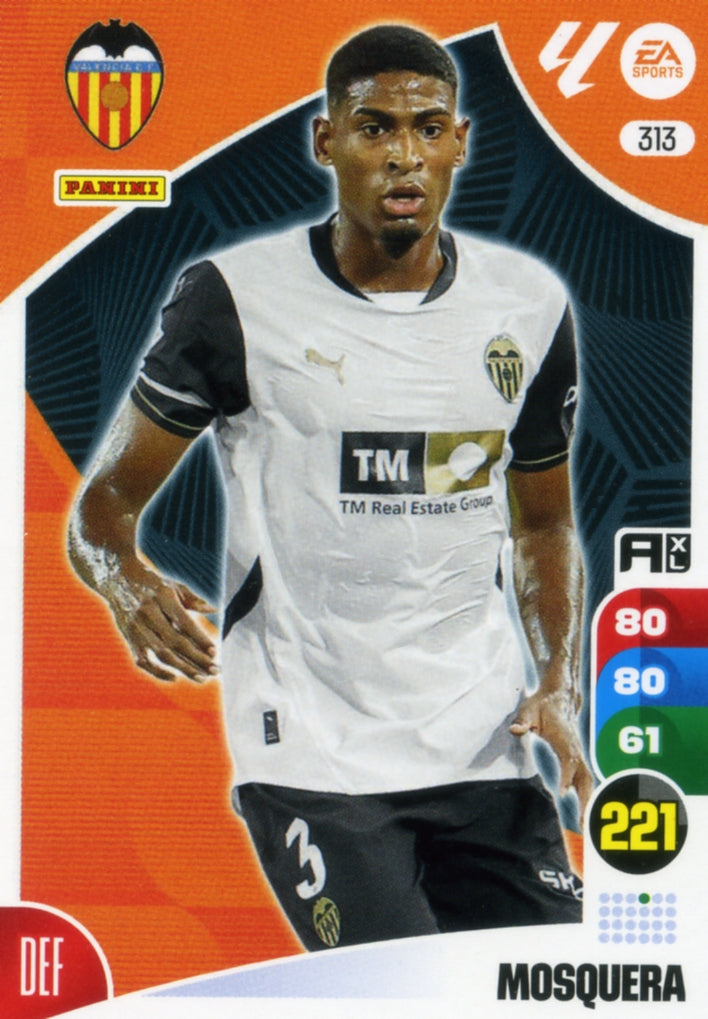 Panini Adrenalyn XL La Liga 2024/2025 - #313. Mosquera - Valencia - 1st Edition, RAW Card