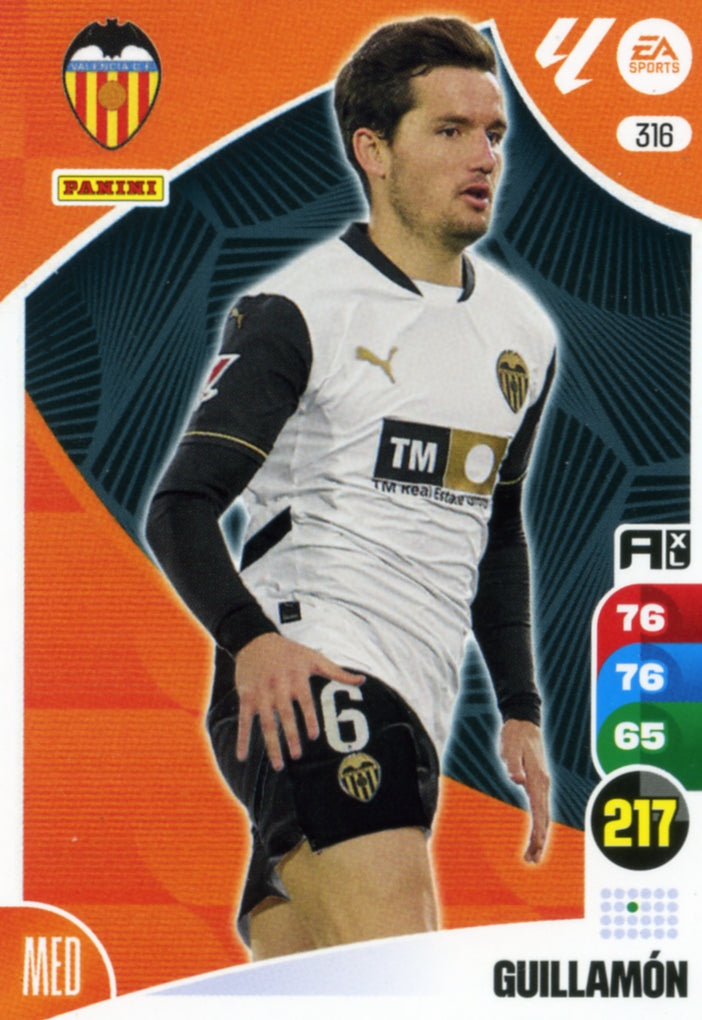 Panini Adrenalyn XL La Liga 2024/2025 - #316. Guillamón - Valencia - 1st Edition, RAW Card