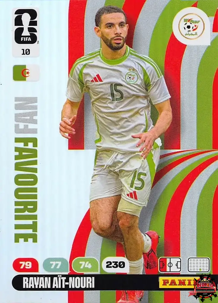 Fifa Card Basic Trading Card Football-Rayan Ait-Nouri - Fan Favourite-Algeria-Panini ...