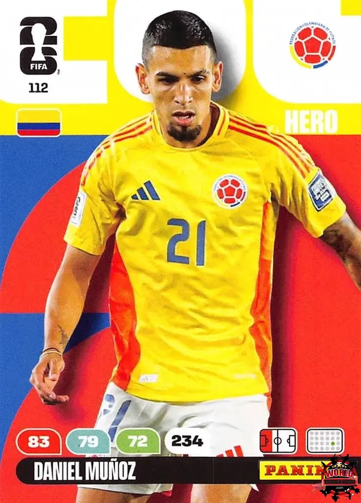 #112|Panini|Adrenlyn XL|FIFA World Cup|2026|Daniel Muñoz|BASICO