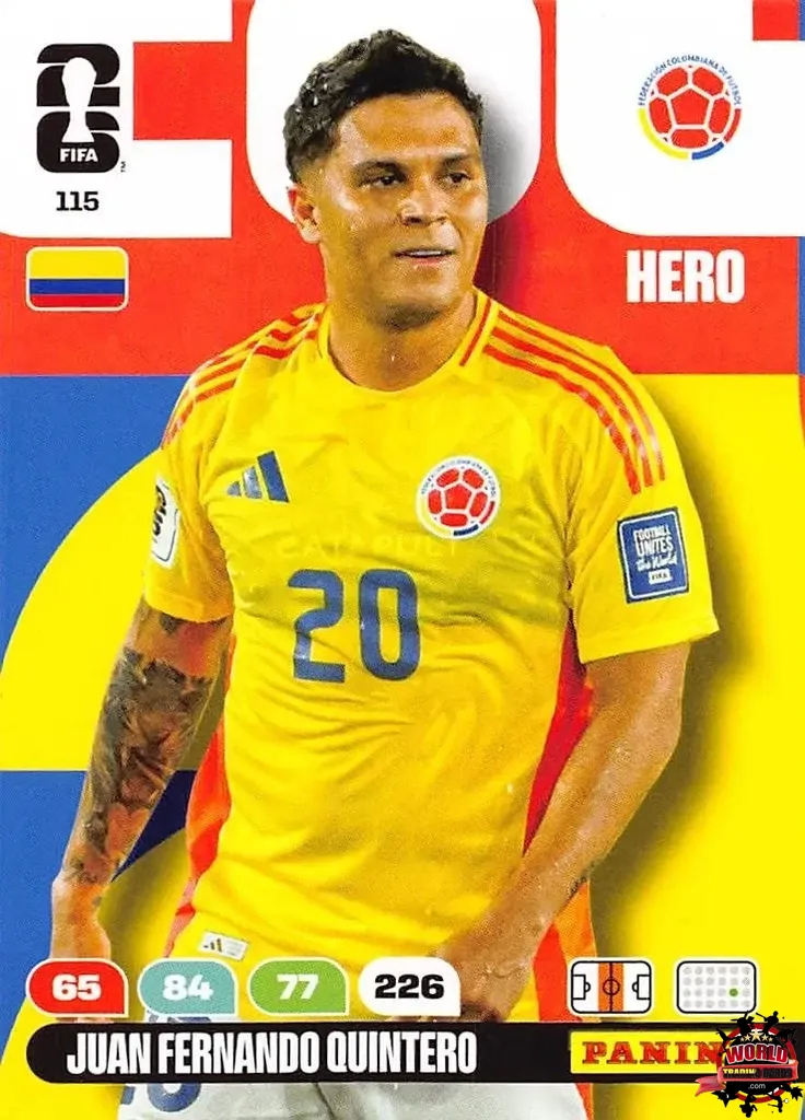 #115|Panini|Adrenlyn XL|FIFA World Cup|2026|Juan Fernando Quintero|BASICO