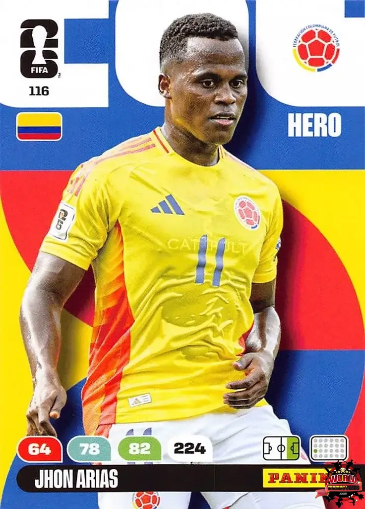 #116|Panini|Adrenlyn XL|FIFA World Cup|2026|Jhon Arias |BASICO