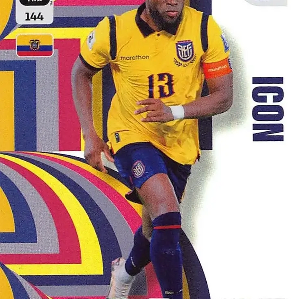 Soccer Trading Card-Enner Valencia - Icon-Ecuador-Panini Adrenalyn