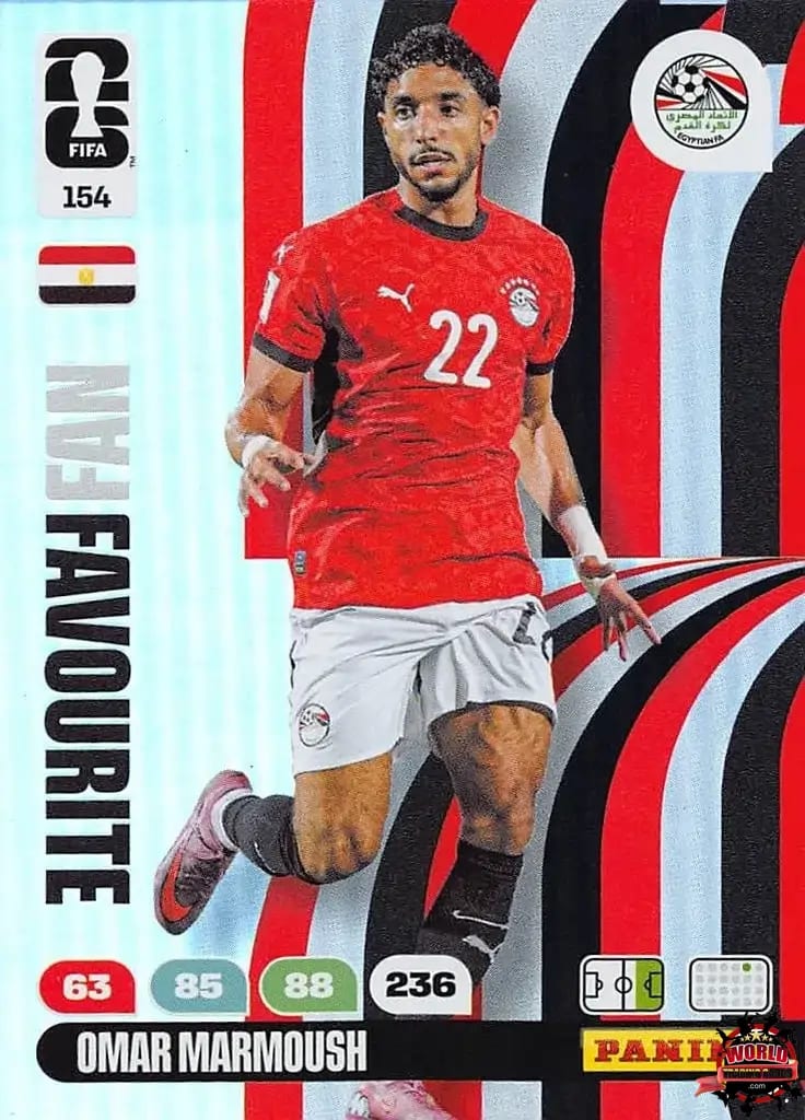 #154|Panini|Adrenlyn XL|FIFA World Cup|2026|Omar Marmoush - Fan Favourite|BASICO