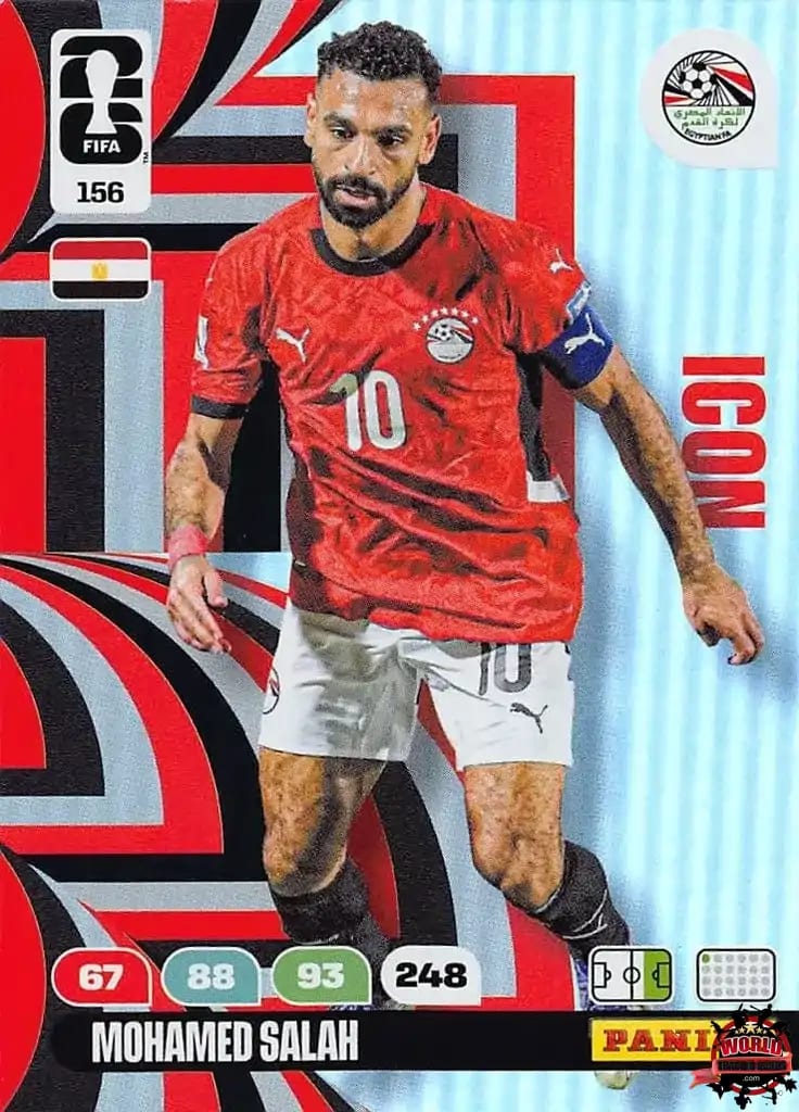 #156|Panini|Adrenlyn XL|FIFA World Cup|2026|Mohamed Salah - Icon|BASICO