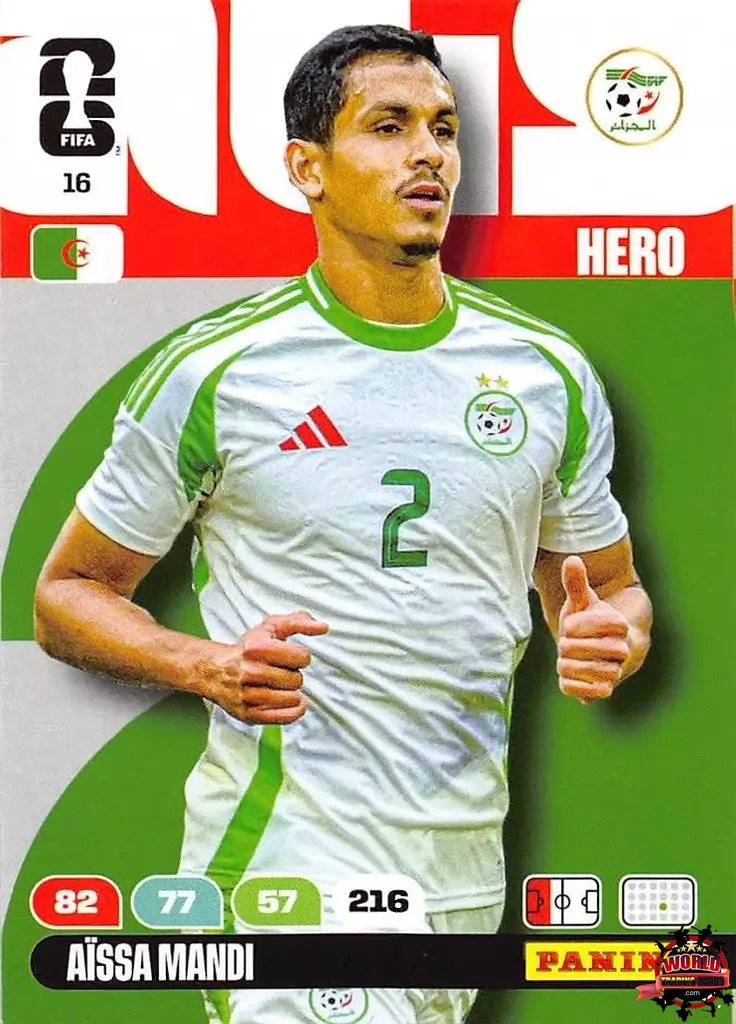 #016|Panini|Adrenlyn XL|FIFA World Cup|2026|Aissa Mandi |BASICO