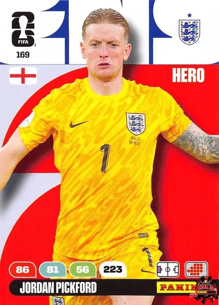 #169|Panini|Adrenlyn XL|FIFA World Cup|2026|Jordan Pickford |BASICO