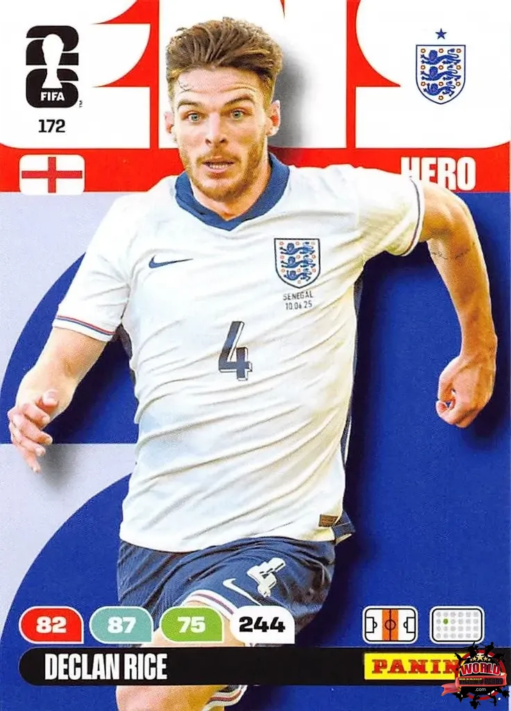 #172|Panini|Adrenlyn XL|FIFA World Cup|2026|Declan Rice |BASICO