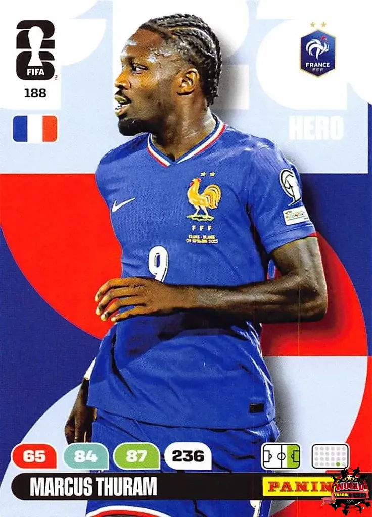 #188|Panini|Adrenlyn XL|FIFA World Cup|2026|Marcus Thuram |BASICO