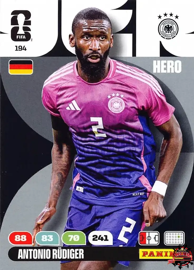 #194|Panini|Adrenlyn XL|FIFA World Cup|2026|Antonio Rudiger |BASICO